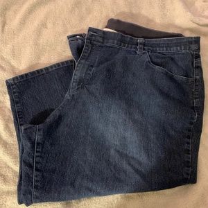 CJ Banks Plus Size Dark Wash Jean Capris